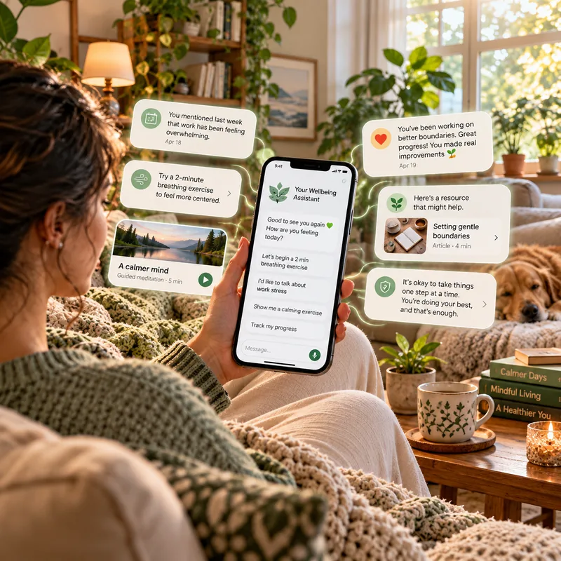 A Wellbeing Assistant with Conversation Memory