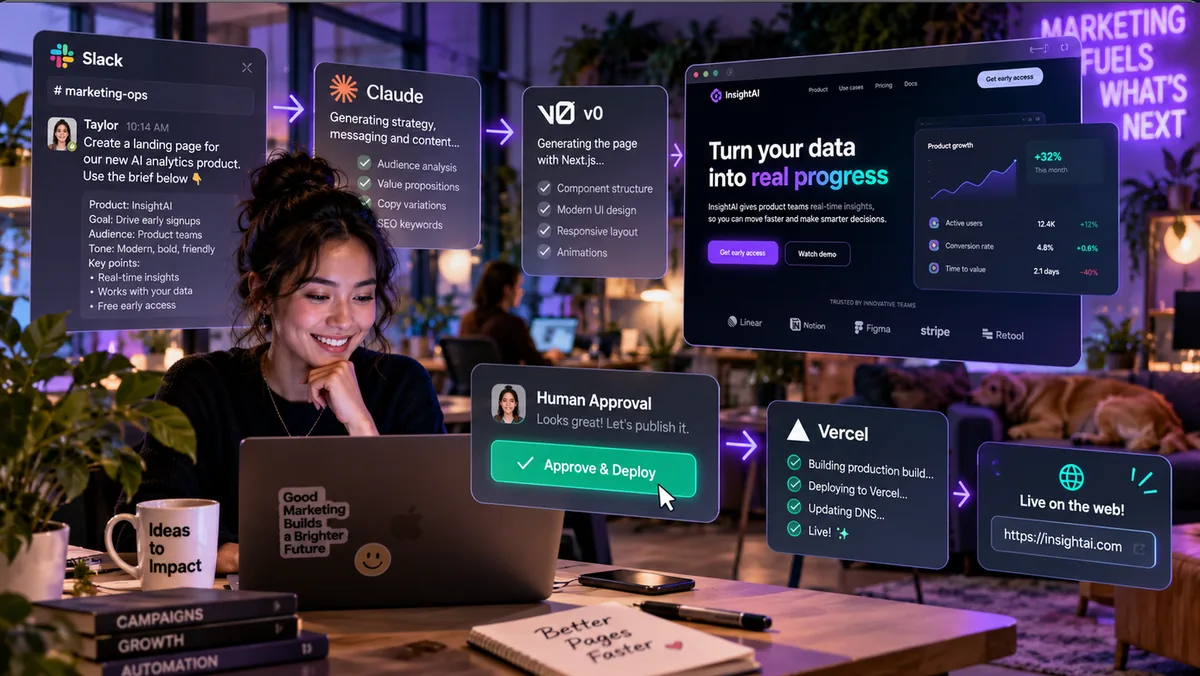Website Publishing from Slack with Human Approval
