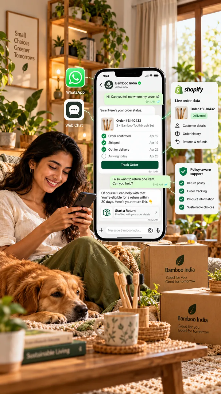 Bamboo India Customer Support Connected to Shopify