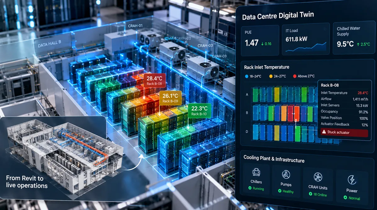 Live 3D Twin for Data Centre Operations